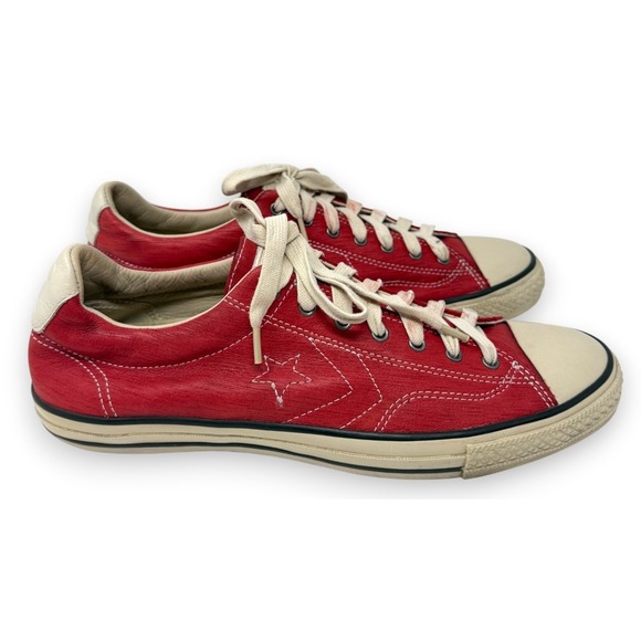 Converse John Varvatos Star Player Chili White Red Leather Sneaker Shoes US 11 - Picture 1 of 11